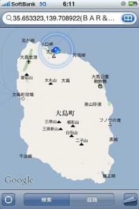 伊豆大島の地図画像